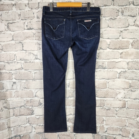 Hudson Jeans Carly Straight Leg Flap Pocket Dark Wash Size 30 Stretch USA - Picture 11 of 16